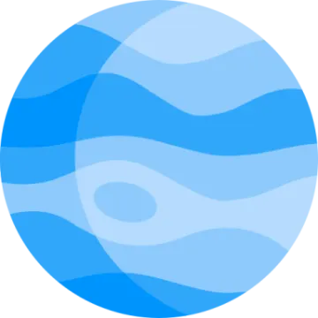 a blue circle with waves on it