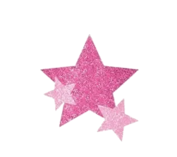 a pink glitter star