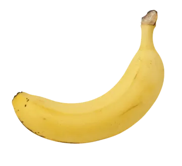 a banana on a white background