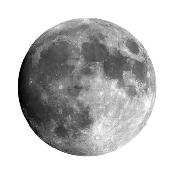 a full moon on a white background
