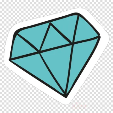 a diamond sticker on a transparent background
