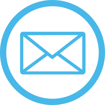 an email icon in a circle