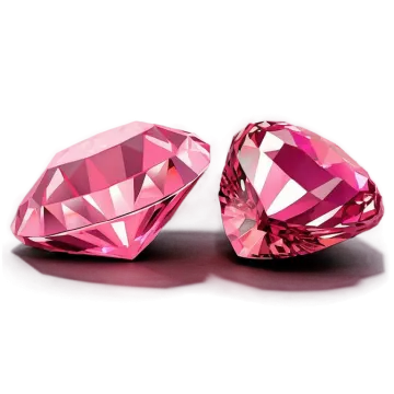 two pink diamonds on a white background