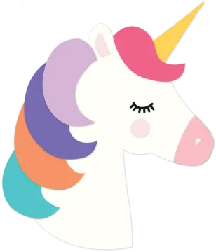a unicorn with colorful manes on it's head