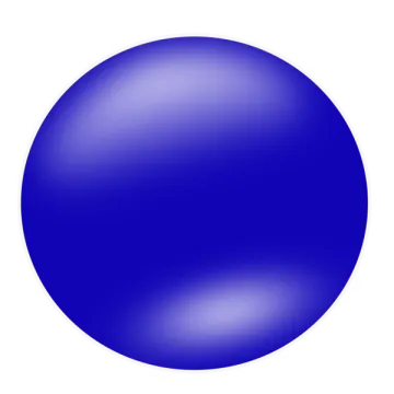 a blue ball on a white background