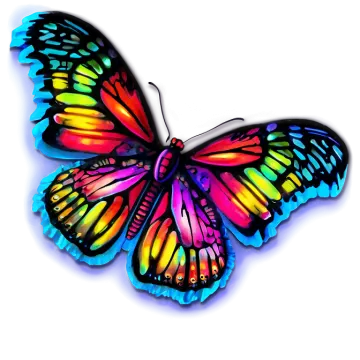 a colorful butterfly on a white background