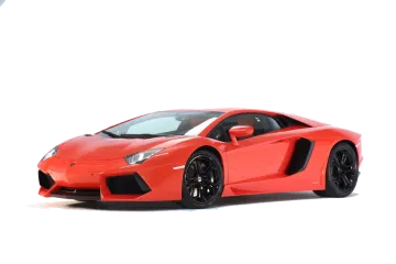 a red sports car on a white background