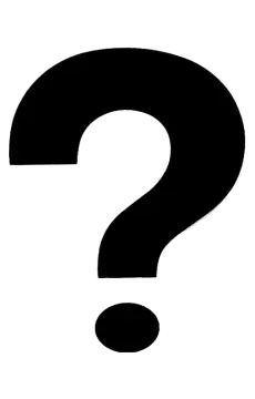 a black and white question mark