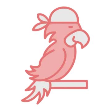 a pink parrot sitting on a branch