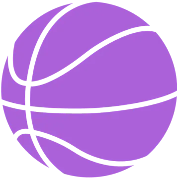 a purple basketball ball on a white background