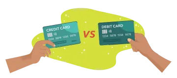 two hands holding credit cards