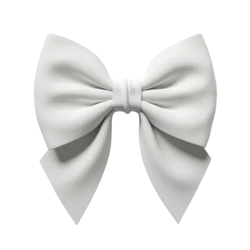 a large white bow on a white background