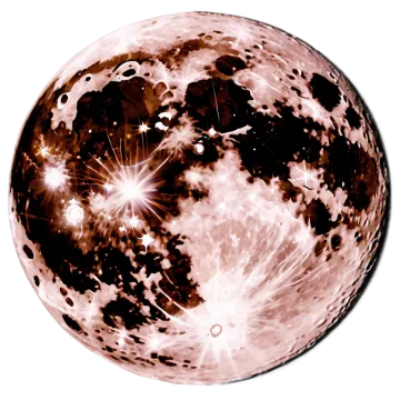 a pink moon with stars in the sky