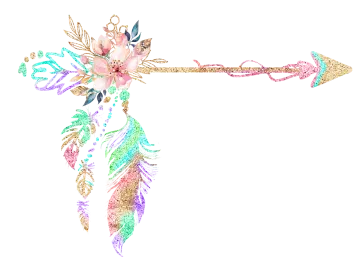 a watercolor drawing of an arrow with feathers