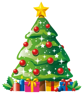 a christmas tree with presents around it