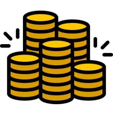 a stack of coins