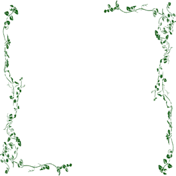a frame with green leaves on it