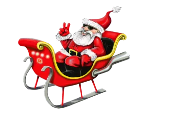 a santa claus on a sler