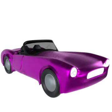 a purple car on a white background