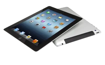 an ipad and a tablet sitting side by side