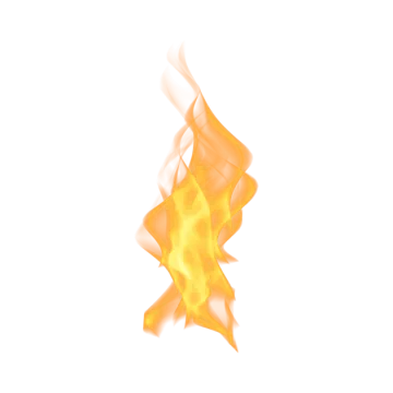 a fire flame on a white background