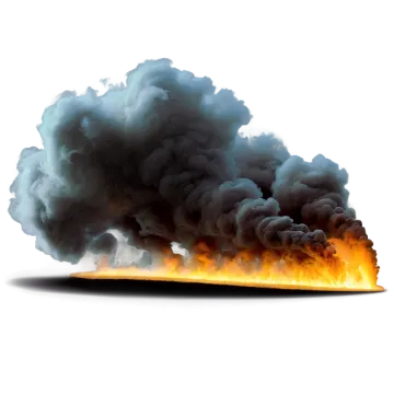 a black cloud of smoke on a white background
