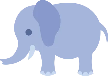 an elephant silhouetted on a white background