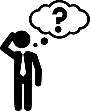 a man with a thought bubble above his head