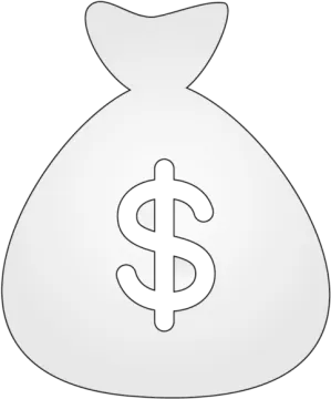 a money bag with a dollar sign