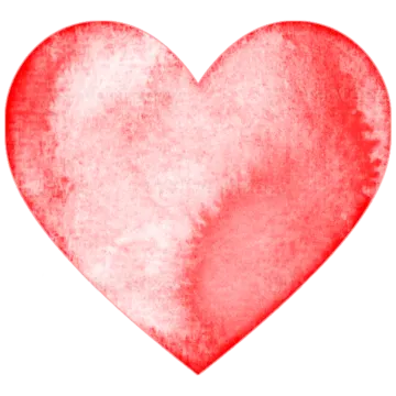 a red heart on a white background