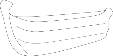 a black and white drawing of a face mask