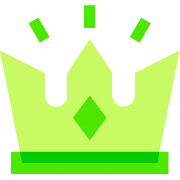 a green crown on a white background