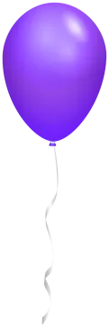 a purple balloon on a white background