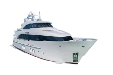 a large white boat on a white background