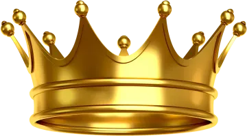 a golden crown on white background