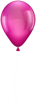 a pink balloon on a white background