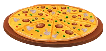 a pizza with different toppings on it