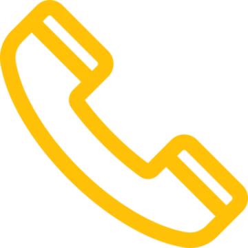 a yellow phone icon on a white background