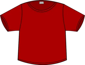 a red t - shirt