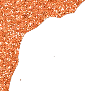 a white background with an orange glitter texture