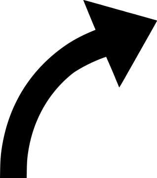 a black and white arrow icon