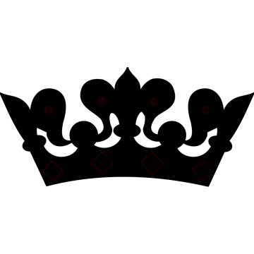 a black crown on a white background