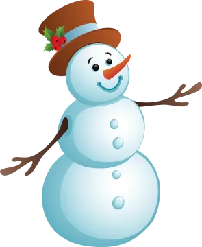 a snowman wearing a hat and scarf