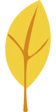 a yellow tree with brown leaves