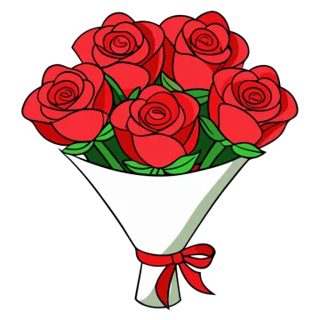 a bouquet of red roses