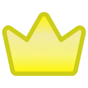 a yellow crown on a white background