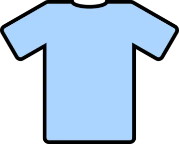 a blue t - shirt