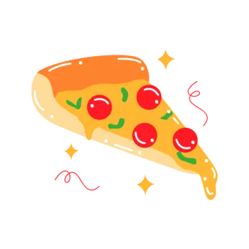 a slice of pizza with cherrys on it