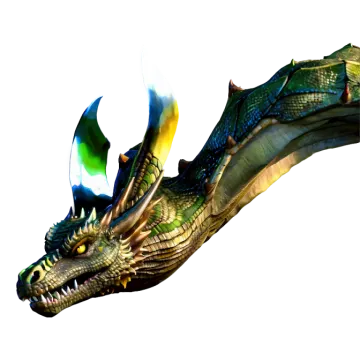 a dragon flying through the air