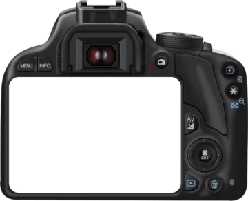 the front view of a digital camera